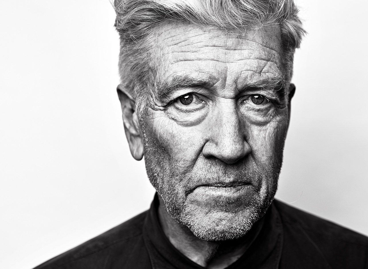 black and white photo of david lynch
