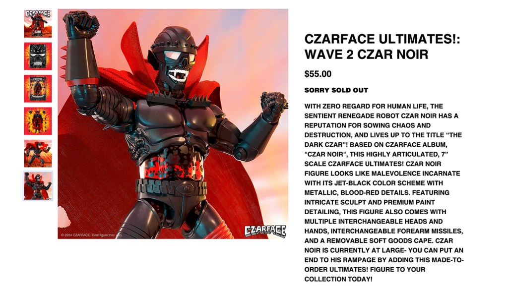 A 7" scale Czarface action figure with a posable body.
