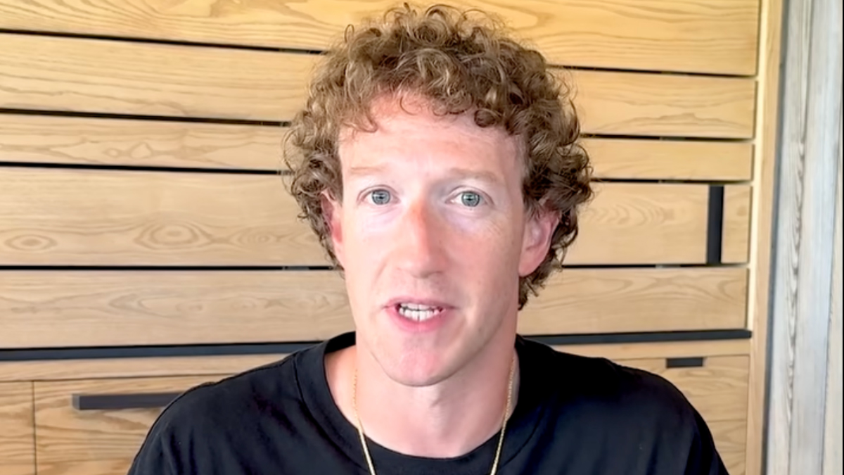 Mark Zuckerberg wears a black t-shirt, necklace as he announces major changes to Meta platforms.