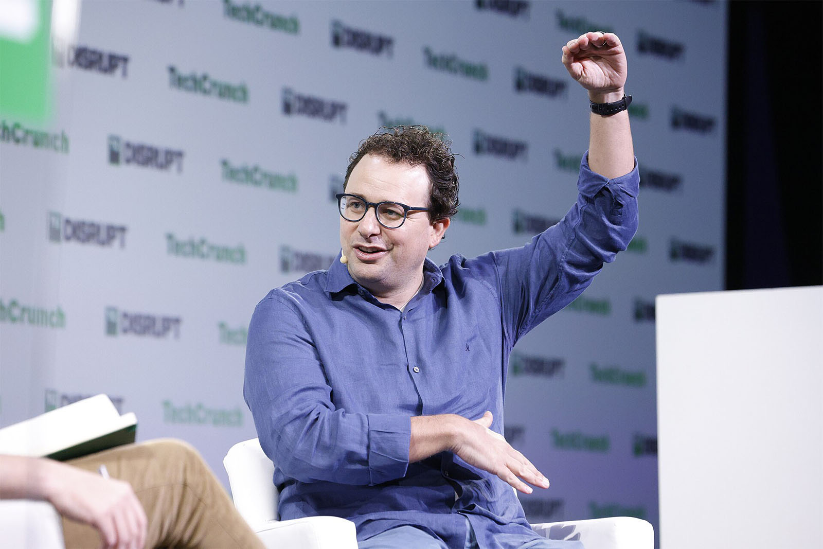 Anthropic co-founder Dario Amodei at TechCrunch Disrupt 2023.