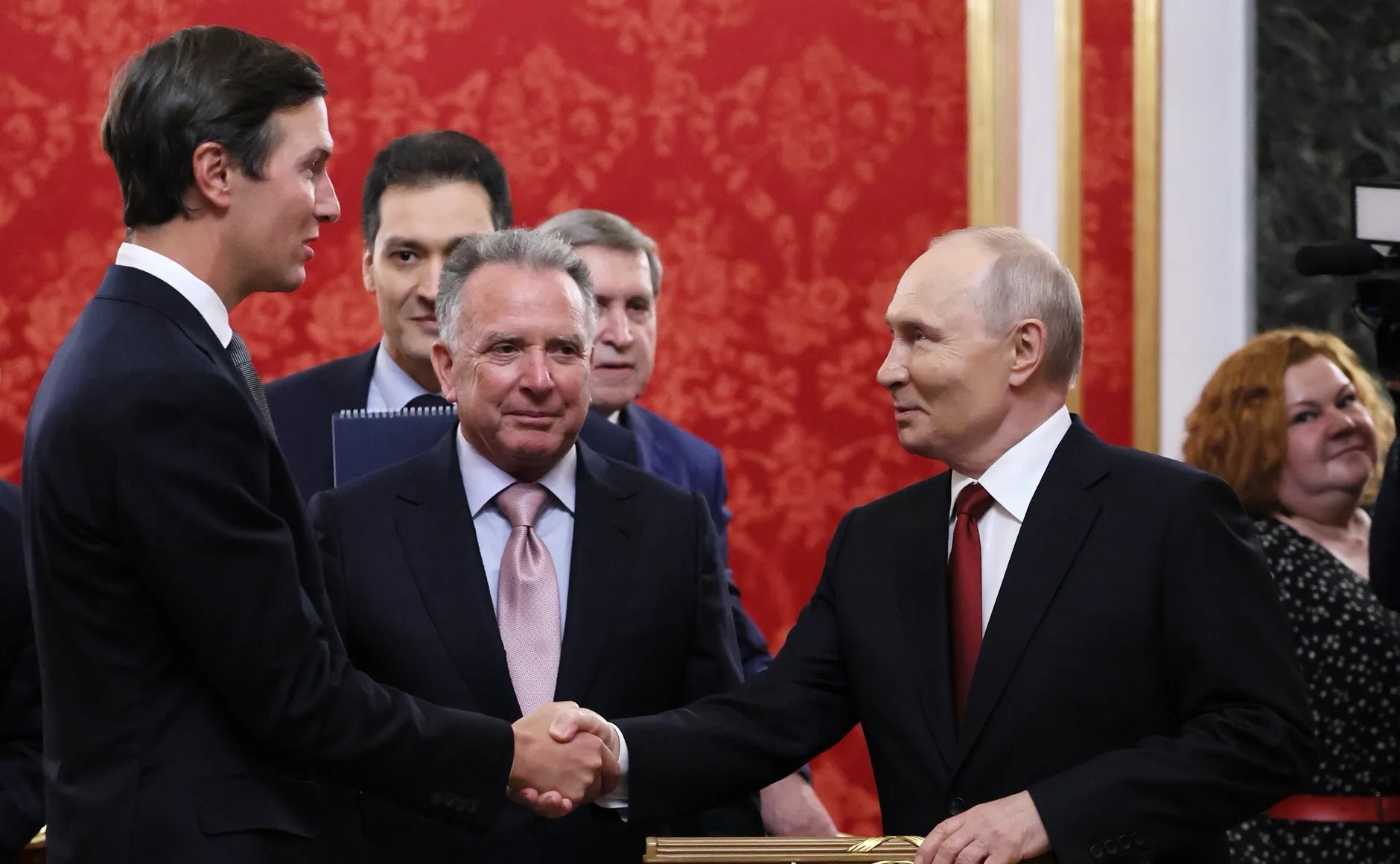 Jared Kushner shakes hands with Russian President Vladimir Putin, September 2026.