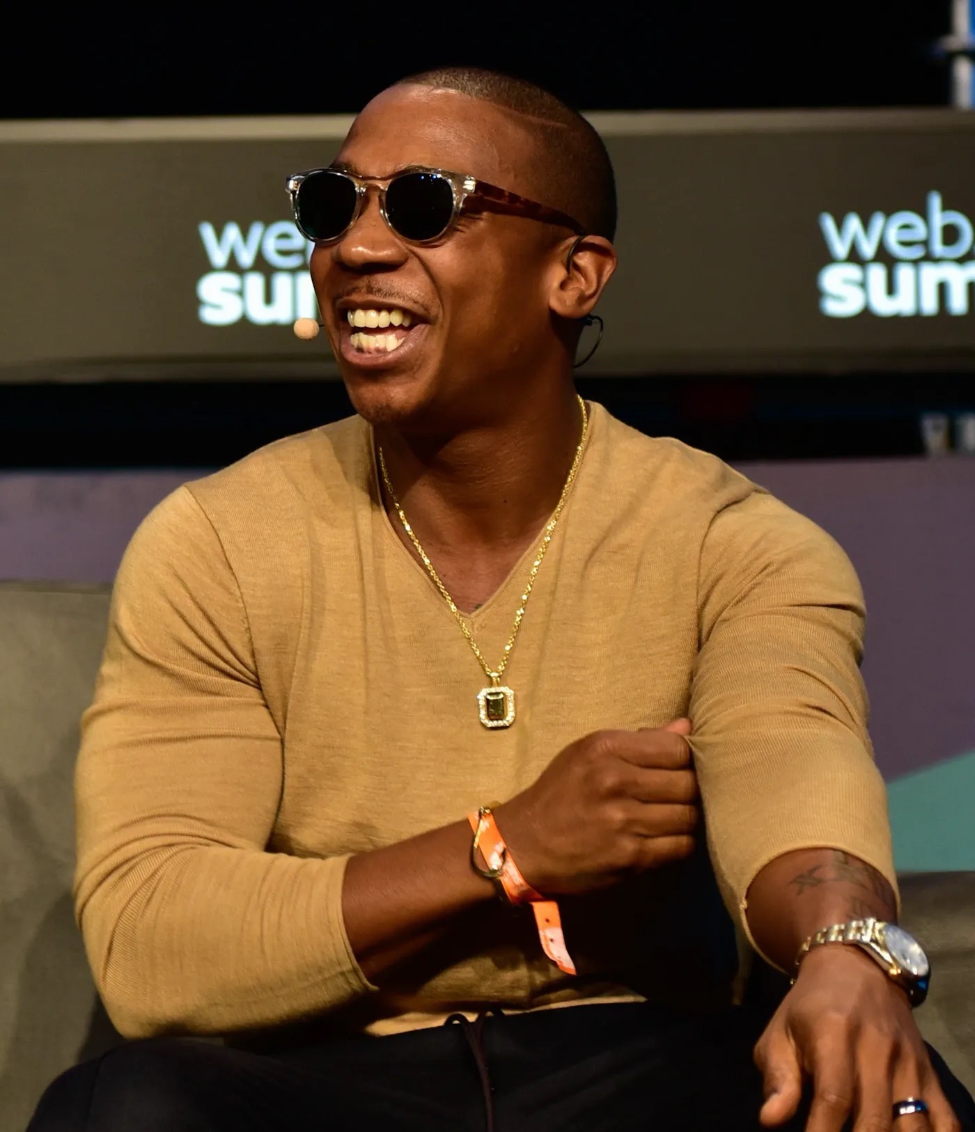 Ja Rule, the American rapper, pictured speaking into a microphone in 2016.